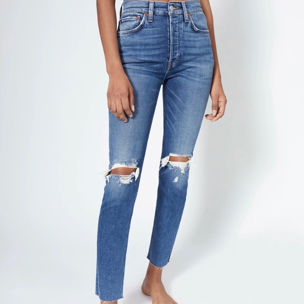 NWT RE/DONE
90s High Rise Ankle Crop Jeans